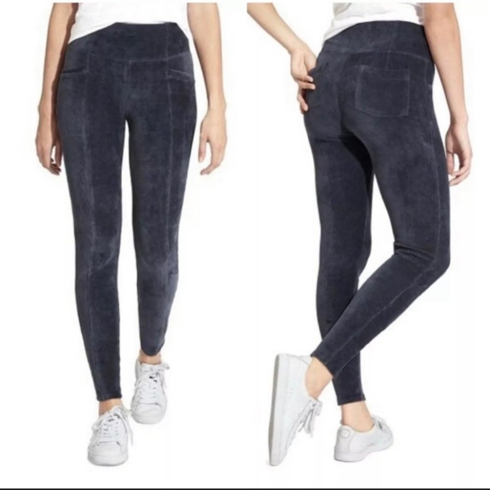 Athleta Flint Gray Cord High Waist Metro Leggings